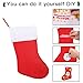 SHareconn Christmas Stockings,5 Pack 16 Inch Big Christmas Kids Gift Stocking Bags and Christmas Hanging Socks for Gift Holding,Party Decoration DIY Craft (Red & White)
