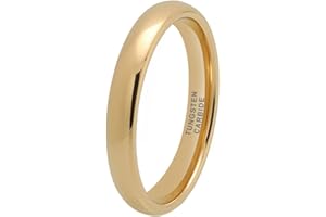 TUTISS 3mm 4mm 5mm 6mm 7mm 8mm 10mm Silver/Gold Tungsten Rings for Men Women Couple Fashion Jewelry Engagement Wedding Bands Domed Polished Comfort Fit