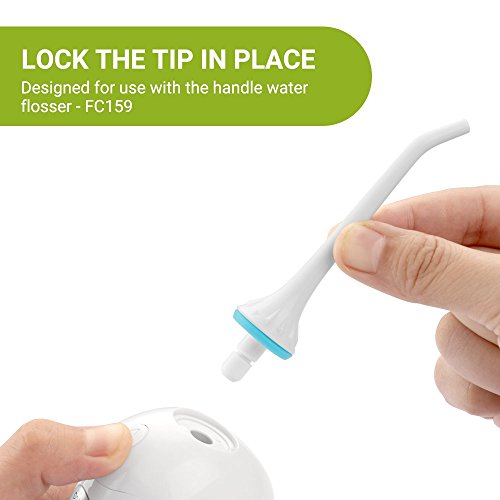 Water Flosser Tips, Cozzine Water flosser Cordless Oral Irrigator 2 Pack Replacement Tips, IPX7 Waterproof Rechargeable Flosser