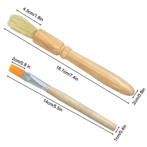 4 Packs Coffee Grinder Brush,DanziX Wooden Cleaning Brush for grinders and pasta makers-2 Size - Thumbnail 3