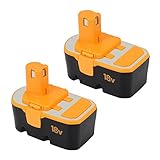 Weize 2Pack 18V 3.0Ah Replacement Battery for Ryobi One Plus P100 P101 Battery and ABP1801 ABP1803 130224028 130224007 130255004 BCP1817/2SM BPP-1813 BPP-1815 BPP-1817 Cordless Power Tools