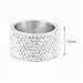 Jewelrysays 12MM Wide 8 Row Clear Crystal Ring Men Women Stainless Steel Iced Out Rings(Silver,9)