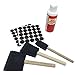 Coaster Tile Craft Kit, Premium Bundle Set Includes 12 Ceramic White Tiles 4x4, Mod Podge Gloss Glue Sealer, Foam Sponge Brushes, Felt Adhesive Pads and Detailed Instructions, Make Your Own Coasters!