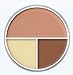 Kryolan 9013 Ultra Foundation Trio Face Makeup (D)