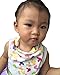 10-pack Baby Girls Bandana Drool Bibs&FREE Baby Washcloth GIFT, Absorbent Cotton Bibs Super-Stylish Anti-Smell Anti-Bacterial Apron Bibs Quick Dry Avoids Drool Rash with Nickel-Free Snaps