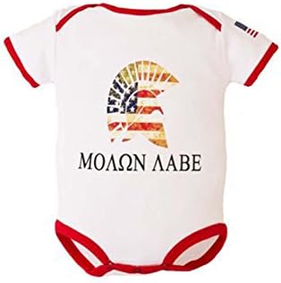 Trooper Tactical Baby Boy's Tiny Trooper Molon Labe Bodysuit 0-3 Months