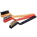 eBoot Mini Wire Brush Set for Cleaning Dust Welding Slag and Rust, 6 Pieces (Nylon, Brass and Stainless Steel)