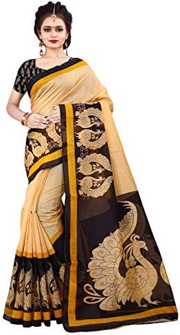 Nirmla Fashion Women's Soft Cotton Silk with Blouse Piece Saree