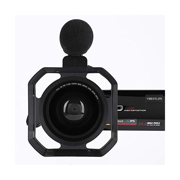 Vbestlife Videokamera-Camcorder-DV-Kamera-Gegenlichtblende, Professionelle, tragbare 37 mm / 72 mm-Gegenlichtblende mit… – Bild 4
