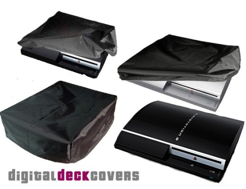Playstation 3/PS3/XBOX360 Console Dust Cover Gaming System Protector [Antistatic, Water Resistant, Premium Fabric, Black] by DigitalDeckCovers - Thumbnail 6
