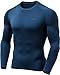 Tesla TM-YUD34-NVY_Large Men's Thermal Wintergear Compression Baselayer Long Sleeve Top YUD34