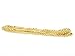 Andaz Press Mardi Gras Plastic Bead Necklaces for Birthday Favors and Table Centerpiece Decorations, Metallic Gold, 24-Pack