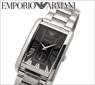 Amazon エンポリオアルマーニ レディース腕時計スクエア ブラック Ar1638 時計 ウォッチ 平行輸入品 レディース腕時計 腕時計 通販