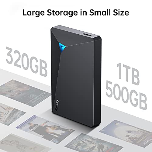EAGET Portable External Hard Drive 320GB USB 3.0 MicroB Ultra Slim