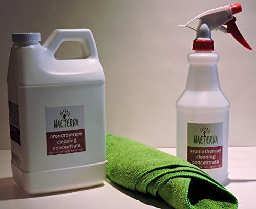 1/2 Gallon Naeterra Aromatherapy Cleaning Concentrate + 3 Micro Fiber Towels + 24 Ounce Spray Bottle - The Best ALL NATURAL Cleaning Concentrate on the Planet! We Guarantee You'll Love it