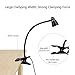 CeSunlight Zoomable Clip on Light, Clamp Reading Light for Dorm Bed Headboard, Dimmable Spotlight with 3 Color Temperature Options, 10 Dimmable Brightness Levels, Adjustable Beam Angle