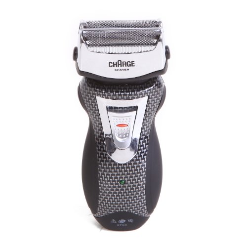 HDE Men's Rechargeable Cordless Travel Shaver Razor Electric Precision Trimmer Groomer- Carbon Fiber Gray