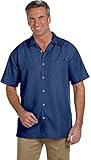 Harriton Men's Barbados Textured Camp Shirt