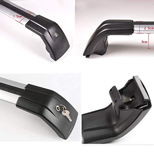 MotorFansClub Luggage Rack Roof Rack Rail Aluminum Top Cross Bar Crossbar Baggage for Mercedes Benz GLC X253 W253 GLC43 GLC200 GLC250 GLC300 GLC450 2016 2017 2018(2 PCS) - Thumbnail 2