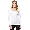 32 Degrees Heat Womens Ultra Soft Thermal Lightweight Baselayer Scoop Neck Long Sleeve Top