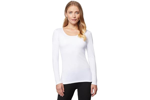 32 Degrees Heat Womens Ultra Soft Thermal Lightweight Baselayer Scoop Neck Long Sleeve Top