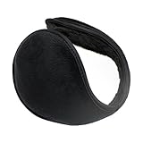 RECHERE Unisex Earmuffs Earwarmers Winter Warm Behind head Wrap Around Ski Grip(Black)