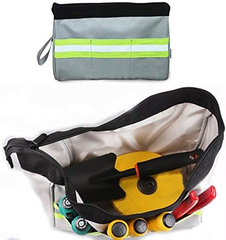 QuTess Tool Bags Gardening Tote Bag Outdoor Multi Pocket Garden Tool Kit Holder Bag Compact Hand Tool Gardeners Storage Bag Tote Organizer Garden Tote Multifunction Oxford Canvas Waterproof Toolkit