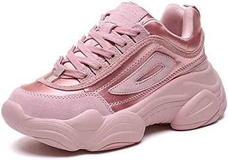 Aisun Women's Casual Platform Chunky Sneakers - Flat Thick Sole Dad Shoes - Sports Round Toe Lace Up