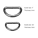 COTOWIN Non Welded Metal D Rings,Pack of 20 (Gunmetal, 1