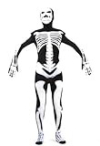 Blacksunyday Unisex Full Body Lycra Skeleton Zentai (S, Skeleton)