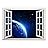 Removable Wall Sticker/Wall Mural (36"x48", Earth in Universe)