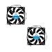 WINSINN 80mm Fan 12V Brushless 8015 80x15mm for Cooling PC Computer Case CPU Set-top Box Router Receiver DVR Playstation Xbox - 2Pin - High Speed (Pack of 2Pcs)