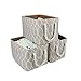 HOKEMP Large Foldable Storage Bins [3-Pack] - 15 x 10 x 9 inch Fabric Storage Baskets Collapsible Organizer with Carry Handles for Nursery, Home Closet, Toys, Towels, Laundry - Brown Lattice