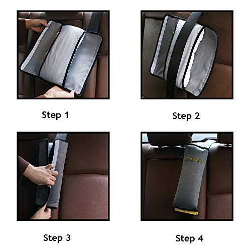2 Adjuster+Support+Headrest+Seatbelt+Protector