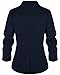 sanatty Women's 3/4 Ruched Sleeve Open Front Lightweight Work Office Blazer Jacket,Navyblue,XX-Large
