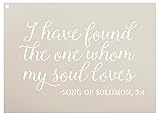 I Have Found The One Stencil by StudioR12 | Wedding Scripture Word Art - Reusable Mylar Template | Painting, Chalk, Mixed Media | Use for Crafting, DIY Home Decor - Choose Size … (11
