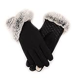 Yingniao Womens Winter Touch Screen Phone Warm Windproof Driving Gloves