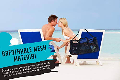 Dive Bag Mesh Duffle Bag - Scuba Bag for Diving Equipment - Extra Large Scuba Diving Gear and Snorkel Bag Mesh Duffel Bag - Ideal Dive Gear Bag and Fin Bag for Water Sports - Thumbnail 2