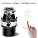 Goplus Garbage Disposal with Cord, 1.0HP 2600RPM Compact Continuous Feed Household Garbage Disposal, Kitchen Food Waste Disposer
