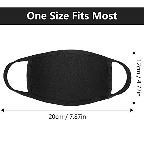 Cotton Mouth Mask Anti Dust Mouth Mask,Unisex Black Face Mask Reusable Fashion Mask Anime Face Mask Washable Mask Reusable Mask for Cycling Camping Travel for Adults Men Women