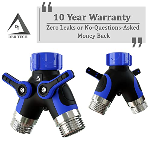 Hose Splitter 2 Way, Heavy Duty Metal Connector, Two Way Garden Hose