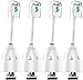 Guhiwuk Toothbrush Heads Replacement for Philips Sonicare E-Series HX7001, Fit Sonicare Advance, CleanCare, Elite, Essence and Xtreme Electric Toothbrush Handles 4 Count