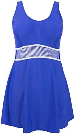 Happybai Women's One Piece Plus Size Swimdress Swimsuits Tankini Bathing Suits Blue
