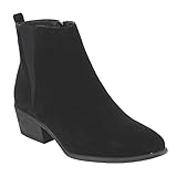 Beston DE04 Women's Chelsea Style Side Zipper Ankle Booties Half Size Small