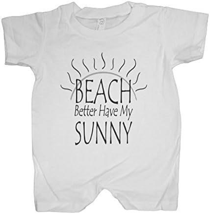 Unisex-Baby "Beach Better Have My Money" One Piece Romper (6 to 24 Months)