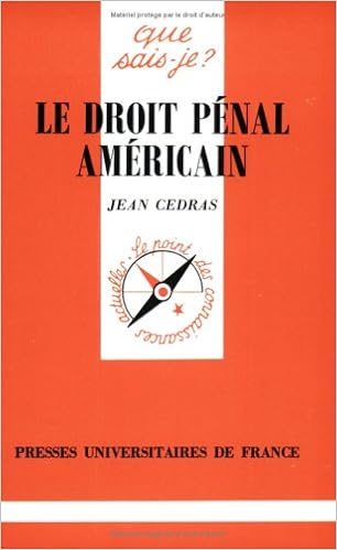Amazon Fr Le Droit Penal Americain Cedras Jean Que Sais Je Livres