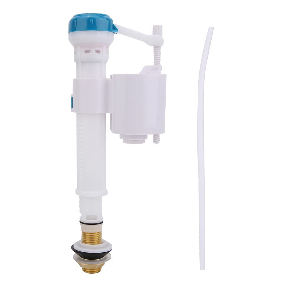 Fafeicy Fill Valve, Toilet Flush Valves Push Button Fill Valve Toilet Cistern Flush Push Button Valve for Toilet Tanks Cistern Syphon, Toilet Flush Valves (4 points copper pipe inlet valve)
