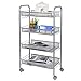 Lifewit Bathroom Shelves Organizer Storage Kitchen Rack with No Drilling Traceless Transparent Adhesive Shower Caddy, 13.8