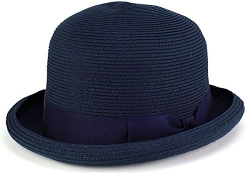 Amazon ボーラーハット 春夏 コットン ブレードハット メンズ レディース お洒落 ファッション 山高帽 Cableami ケーブルアミ サイズ調整可 帽子 紺 ハット 通販