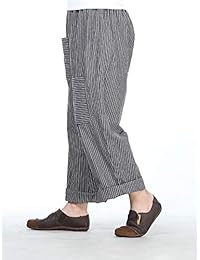 Mordenmiss pantalón casual de lino y algodón para dama con bolsillos únicos